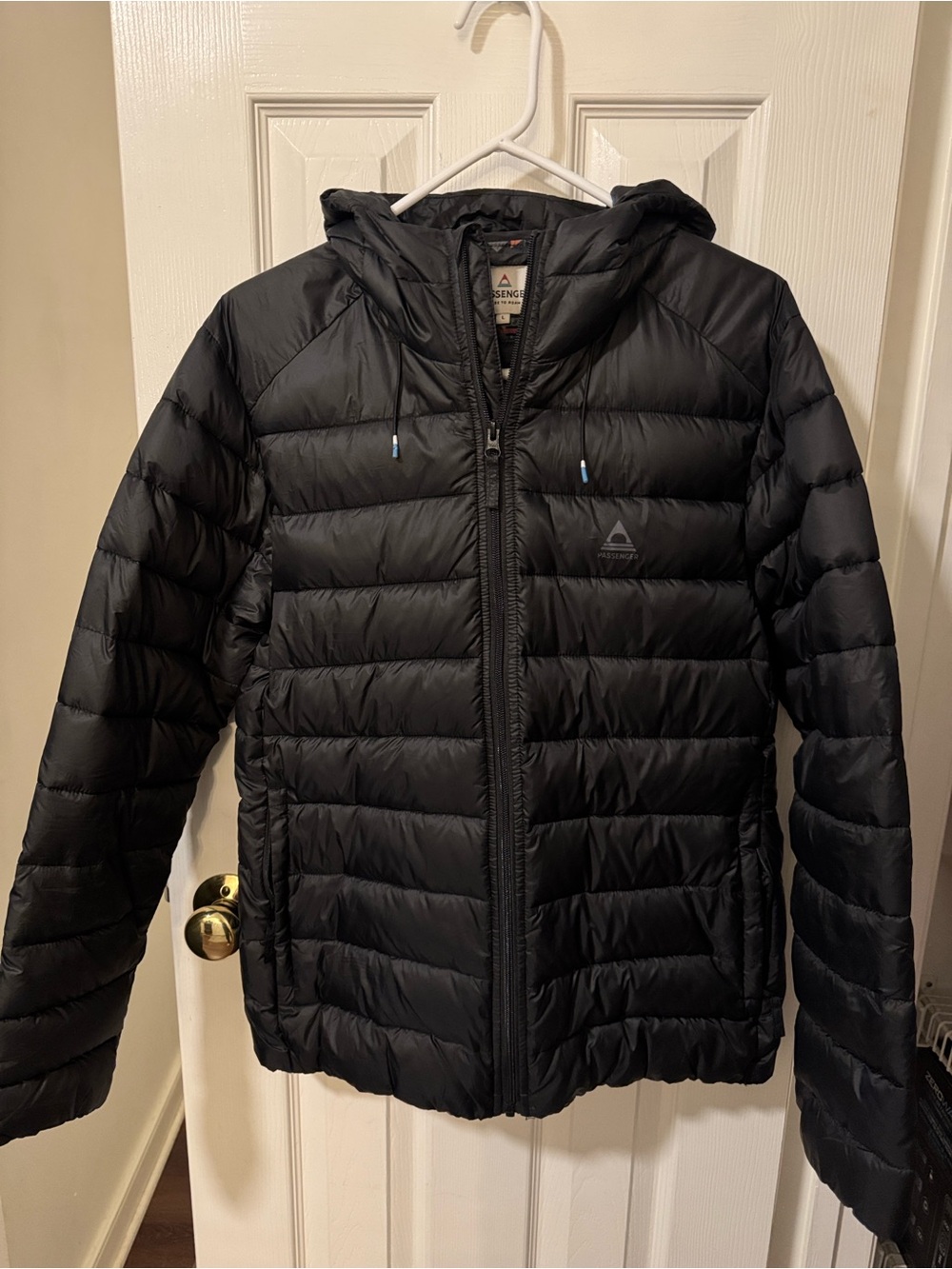 Black Hooded Puffer Jacket - Lightweight Insulated Coat